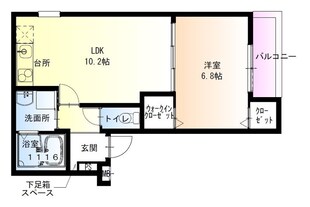 大物駅 徒歩3分 2階の物件間取画像